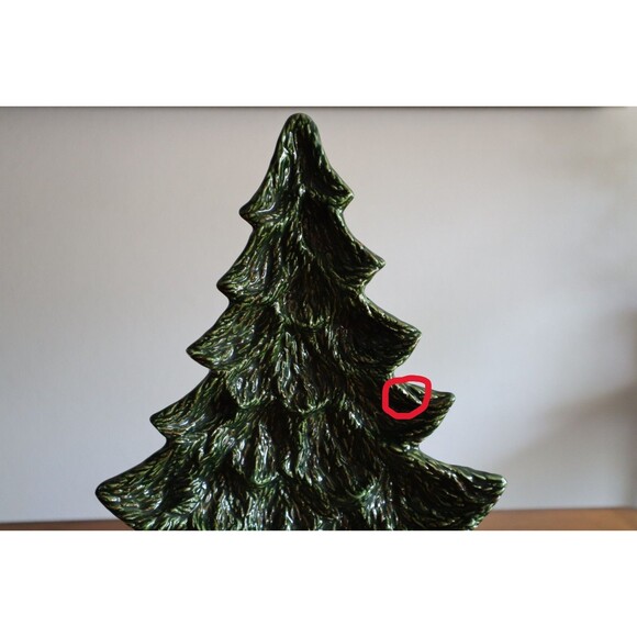 Vtg Nowell's Mold Ceramic Christmas Tree Candy Nut Dish Stand Plate Tray 11.25" - Picture 2 of 13